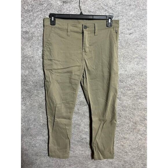 Prana Pants Mens 32x30 Chino Slim Straight Fit Mid Rise Green - Picture 1 of 6